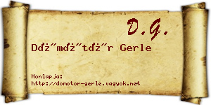 Dömötör Gerle névjegykártya
